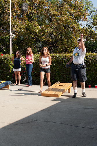 A Football Tailgating Must: Cornhole Drinking Game